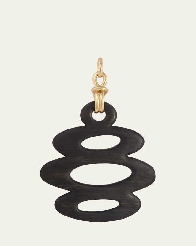 x Carey Lowell 18K Yellow Gold Aurora Goddess Ebony Pendant